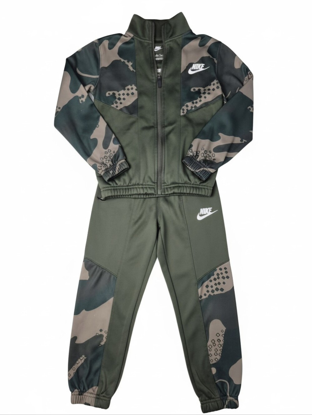 Nike Boys Camo Tracksuit Set Full-Zip Jacket & Joggers Size 6 (5-6Y)